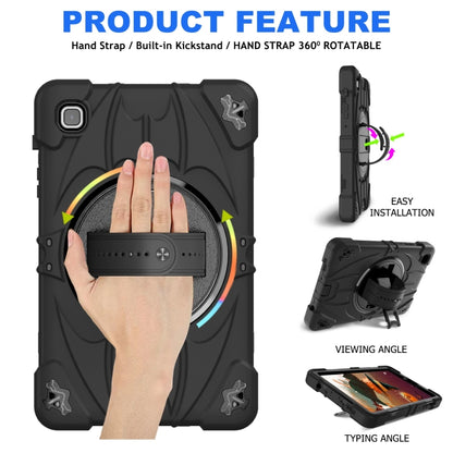 For Samsung Galaxy Tab A7 Lite Bat Hand Grip Turntable Stand Tablet Case(Black) - Tab A7 Lite T220 / T225 by buy2fix | Online Shopping UK | buy2fix