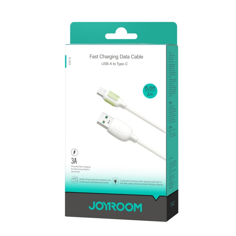 JOYROOM S-A53 Fluorescent Series 3A USB to Type-C Fast Charging Data Cable, Length:2m(Beige) - USB-C & Type-C Cable by JOYROOM | Online Shopping UK | buy2fix