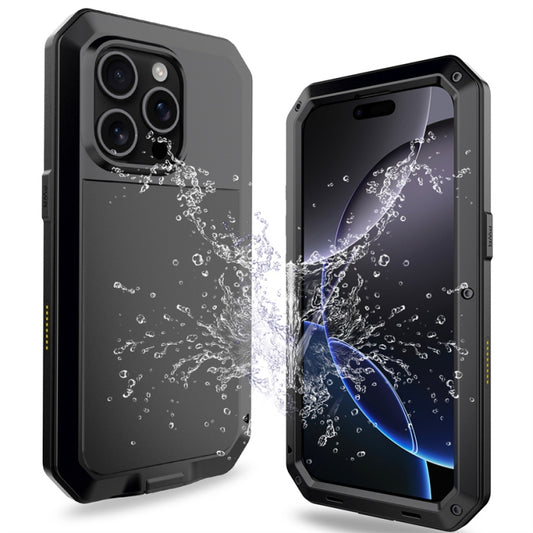 For iPhone 16 Pro Max Shockproof IP54 Life Waterproof Phone Case(Black) - iPhone 16 Pro Max Cases by buy2fix | Online Shopping UK | buy2fix