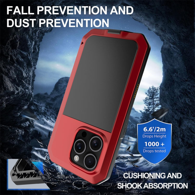 For iPhone 16 Pro Max Shockproof IP54 Life Waterproof Phone Case(Red) - iPhone 16 Pro Max Cases by buy2fix | Online Shopping UK | buy2fix