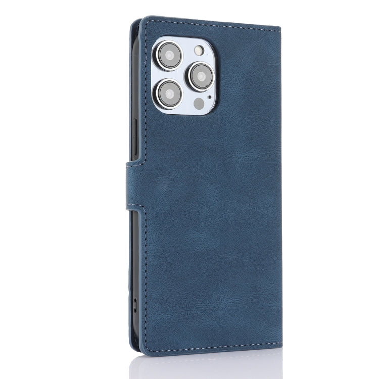 For iPhone 16 Pro Fantasy Skin-feel Calfskin Texture Leather Phone Case(Blue) - iPhone 16 Pro Cases by buy2fix | Online Shopping UK | buy2fix