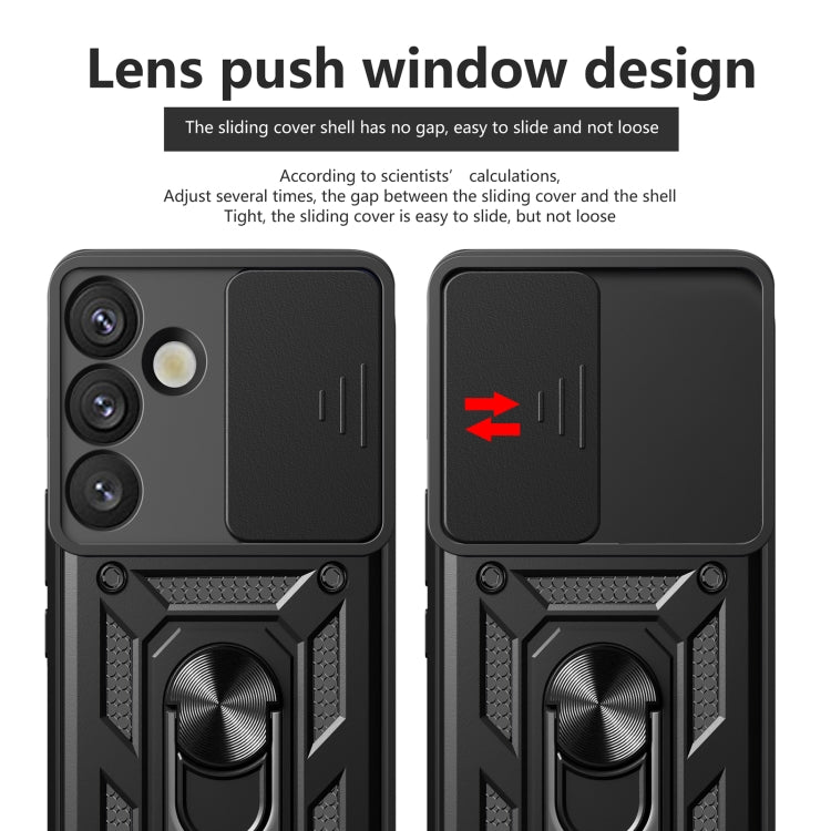 For Samsung Galaxy S25+ 5G Sliding Camera Cover Design TPU+PC Phone Case(Black) - Galaxy S25+ 5G Cases by buy2fix | Online Shopping UK | buy2fix