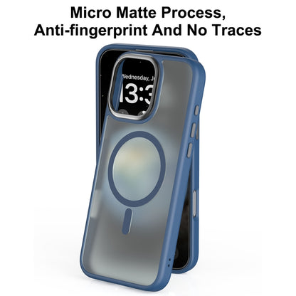 For iPhone 16 Mutural Skin Feel Series Frosted MagSafe Magnetic Phone Case(Light Blue) - iPhone 16 Cases by Mutural | Online Shopping UK | buy2fix