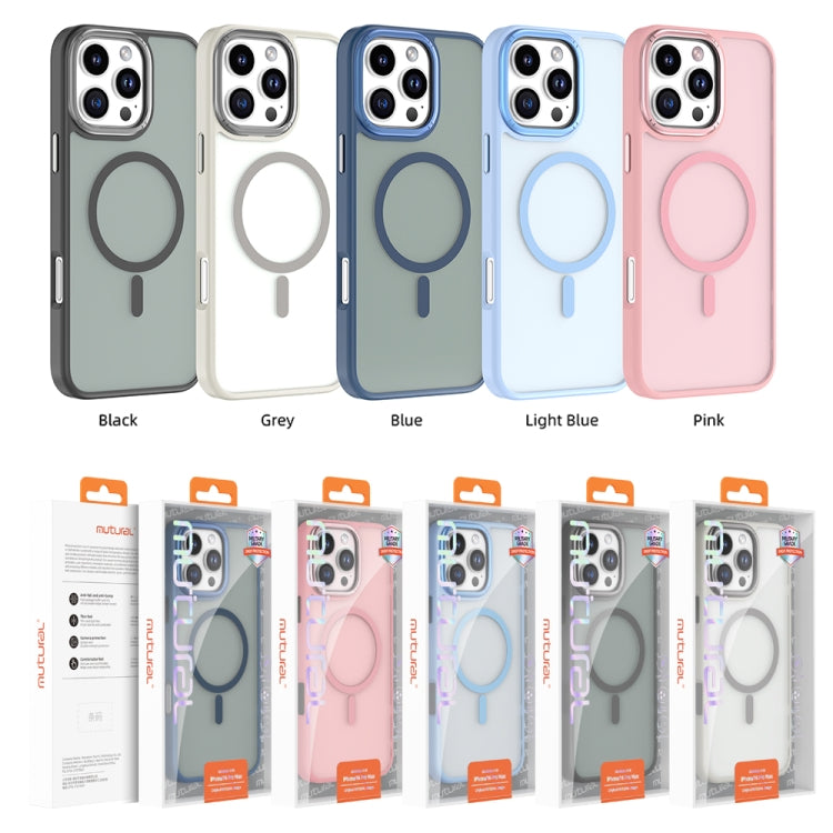 For iPhone 16 Pro Max Mutural Skin Feel Series Frosted MagSafe Magnetic Phone Case(Pink) - iPhone 16 Pro Max Cases by Mutural | Online Shopping UK | buy2fix