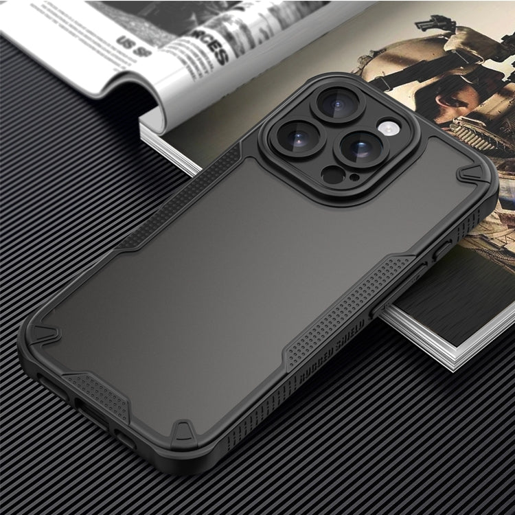 For iPhone 16 Pro Max Armor Glaze PC Hybrid TPU Phone Case(Black) - iPhone 16 Pro Max Cases by buy2fix | Online Shopping UK | buy2fix