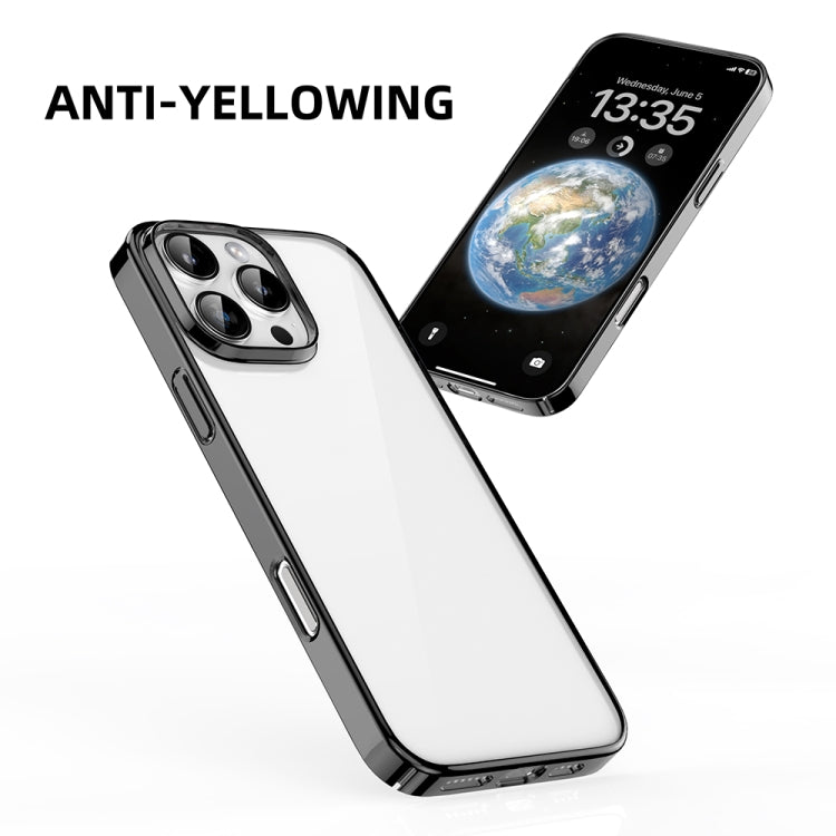 For iPhone 16 Pro Mutural Jiantou Series Electroplating Hybrid PC Phone Case(Silver) - iPhone 16 Pro Cases by Mutural | Online Shopping UK | buy2fix