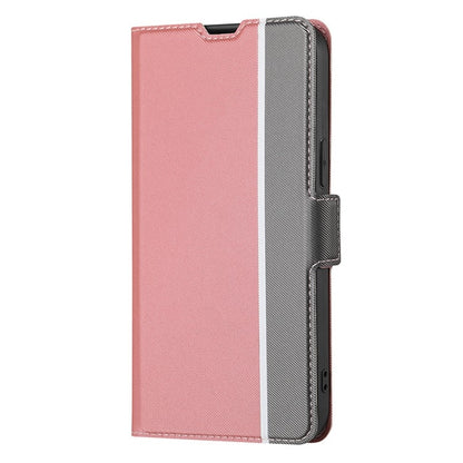 For iPhone 16 Pro Max Twill Texture Side Button Leather Phone Case(Pink) - iPhone 16 Pro Max Cases by buy2fix | Online Shopping UK | buy2fix