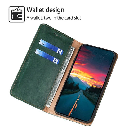 For iPhone 16 Gloss Oil Solid Color Magnetic Leather Phone Case(Green) - iPhone 16 Cases by buy2fix | Online Shopping UK | buy2fix