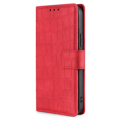 For iPhone 16 Pro Max Skin Feel Crocodile Magnetic Clasp Leather Phone Case(Red) - iPhone 16 Pro Max Cases by buy2fix | Online Shopping UK | buy2fix