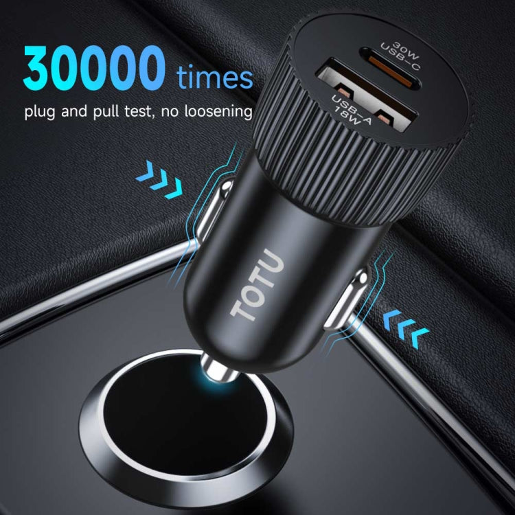 TOTU CC-1 36W Dual USB Ports Fast Charging Car Charger(Black) - Car Charger by TOTUDESIGN | Online Shopping UK | buy2fix