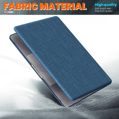 For MacBook Air 13.6 inch A3113 / A2681 Fabric Magnetic Holder Laptop Protective Case(Navy Blue) - MacBook Air Cases by buy2fix | Online Shopping UK | buy2fix