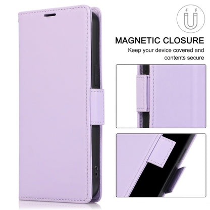 For Samsung Galaxy S25 / S24 5G Side Buckle RFID Anti-theft Leather Phone Case(Light Purple) - Galaxy S25 5G Cases by buy2fix | Online Shopping UK | buy2fix