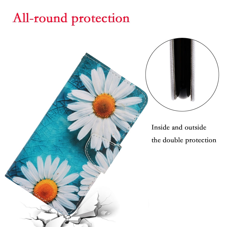 For Samsung Galaxy S25 Ultra 5G Colored Drawing Pattern Leather Phone Case(Daisy) - Galaxy S25 Ultra 5G Cases by buy2fix | Online Shopping UK | buy2fix