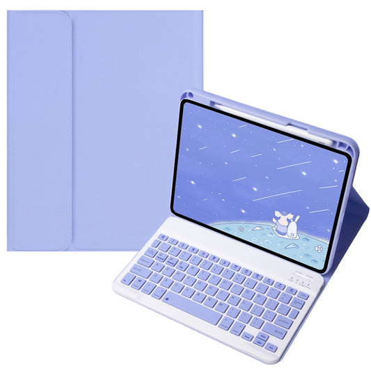 For Infinix Xpad 11 inch Candy Color Square Keys Bluetooth Keyboard Leather Case(Light Purple) - Others Keyboard by buy2fix | Online Shopping UK | buy2fix