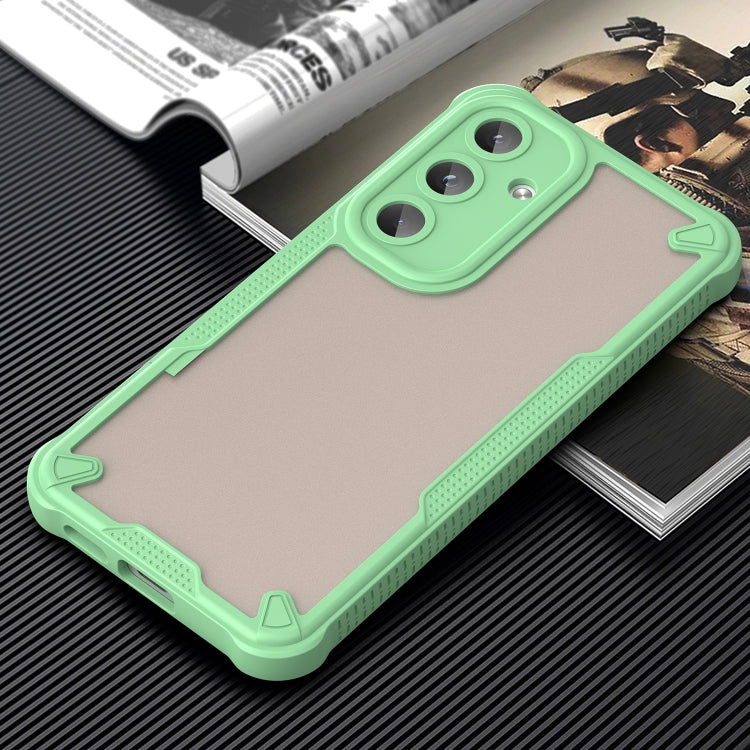 For Samsung Galaxy S25 5G Armor Glaze PC Hybrid TPU Phone Case(Green) - Galaxy S25 5G Cases by buy2fix | Online Shopping UK | buy2fix