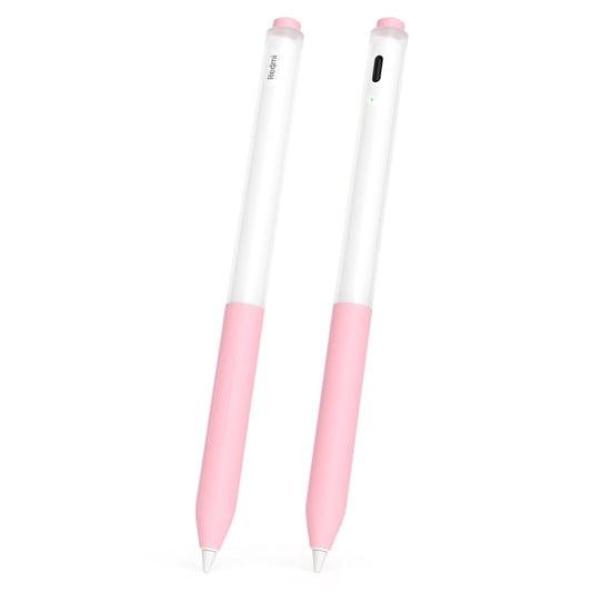 For Redmi Smart Pen 2pcs/Set Transparent Jelly Series Stylus Pen Silicone Protective Cover(Cherry Pink) - Pencil Accessories by buy2fix | Online Shopping UK | buy2fix