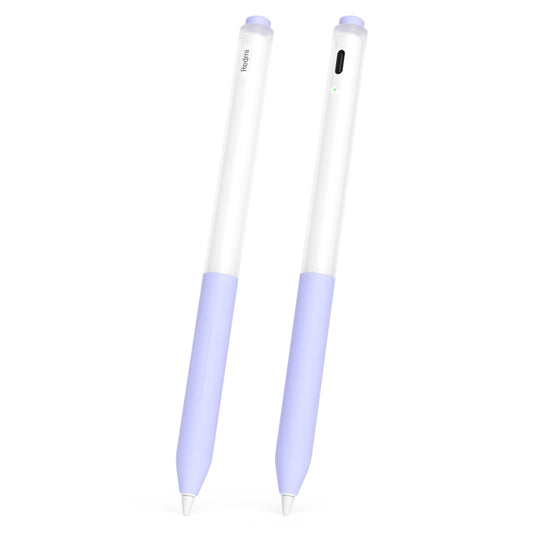 For Redmi Smart Pen 2pcs/Set Transparent Jelly Series Stylus Pen Silicone Protective Cover(Lavender Purple) - Pencil Accessories by buy2fix | Online Shopping UK | buy2fix