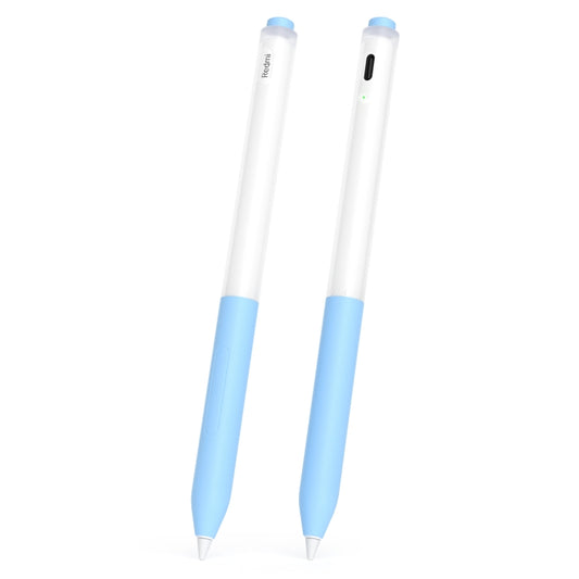 For Redmi Smart Pen 2pcs/Set Transparent Jelly Series Stylus Pen Silicone Protective Cover(Sky Blue) - Pencil Accessories by buy2fix | Online Shopping UK | buy2fix