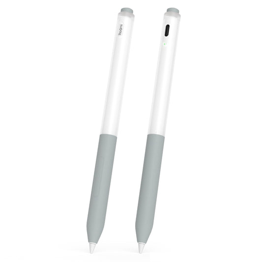 For Redmi Smart Pen 2pcs/Set Transparent Jelly Series Stylus Pen Silicone Protective Cover(Grey) - Pencil Accessories by buy2fix | Online Shopping UK | buy2fix