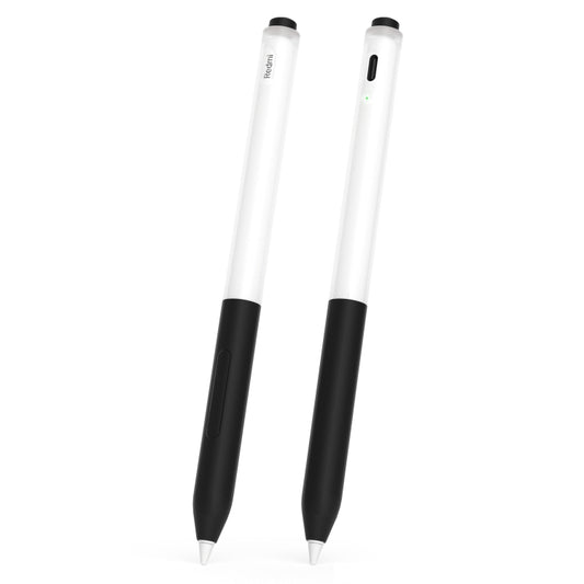 For Redmi Smart Pen 2pcs/Set Transparent Jelly Series Stylus Pen Silicone Protective Cover(Black) - Pencil Accessories by buy2fix | Online Shopping UK | buy2fix