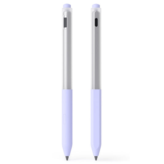 For Lenovo Gen3 Stylus Pen 2pcs/Set Jelly Series Stylus Pen Silicone Protective Cover(Lavender Purple) - Pencil Accessories by buy2fix | Online Shopping UK | buy2fix