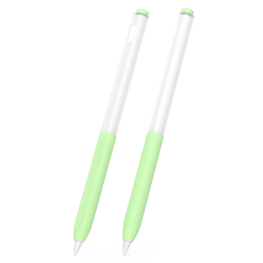 For vivo Pencil 2S / iQOO Pencil2s 2pcs/Set Transparent Jelly Series Stylus Pen Silicone Protective Cover(Matcha Green) - Pencil Accessories by buy2fix | Online Shopping UK | buy2fix