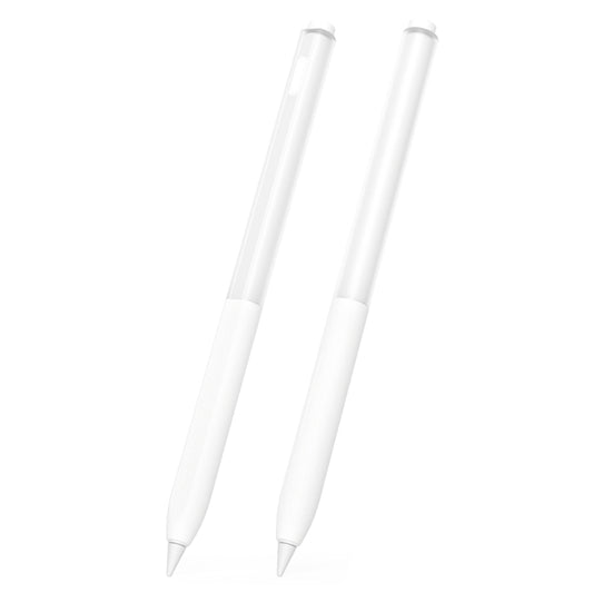 For vivo Pencil 2S / iQOO Pencil2s 2pcs/Set Transparent Jelly Series Stylus Pen Silicone Protective Cover(White) - Pencil Accessories by buy2fix | Online Shopping UK | buy2fix