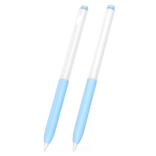 For vivo Pencil 2S / iQOO Pencil2s 2pcs/Set Transparent Jelly Series Stylus Pen Silicone Protective Cover(Sky Blue) - Pencil Accessories by buy2fix | Online Shopping UK | buy2fix