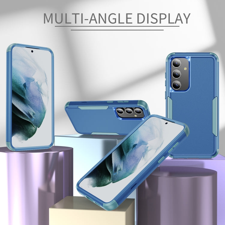 For Samsung Galaxy S25+ 5G TPU + PC Shockproof Protective Phone Case(Royal Blue + Grey Green) - Galaxy S25+ 5G Cases by buy2fix | Online Shopping UK | buy2fix