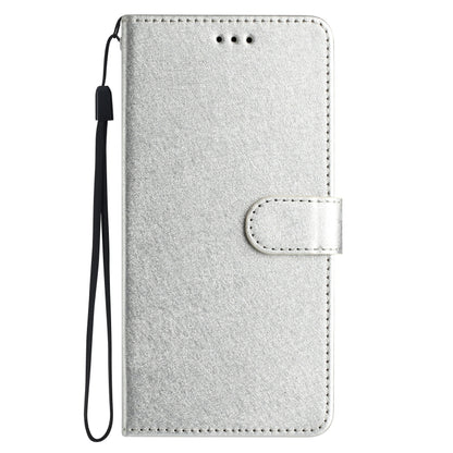 For Samsung Galaxy S25 Ultra 5G Silk Texture Horizontal Flip Leather Phone Case(Silver) - Galaxy S25 Ultra 5G Cases by buy2fix | Online Shopping UK | buy2fix