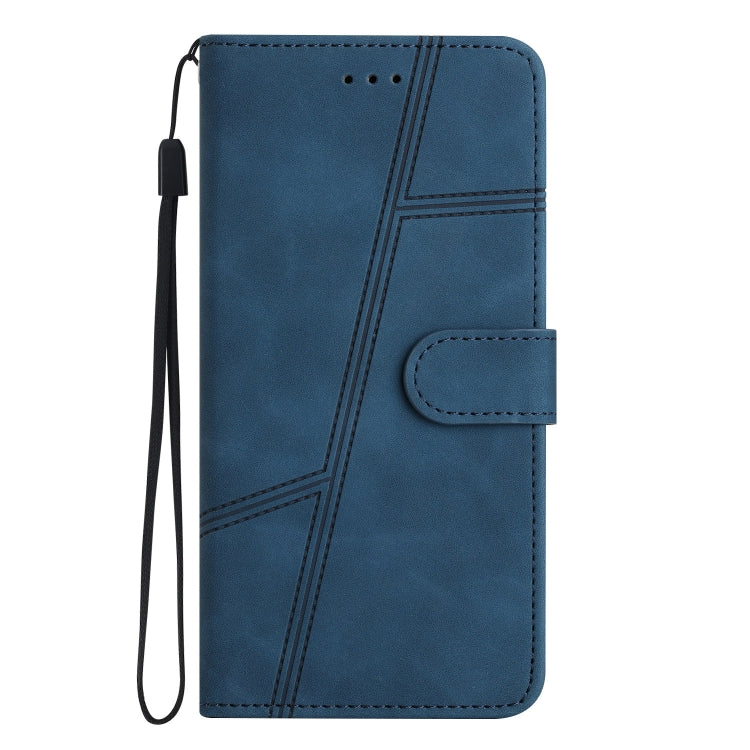 For Samsung Galaxy S25 Ultra 5G Skin-feel Stitching Leather Phone Case(Blue) - Galaxy S25 Ultra 5G Cases by buy2fix | Online Shopping UK | buy2fix