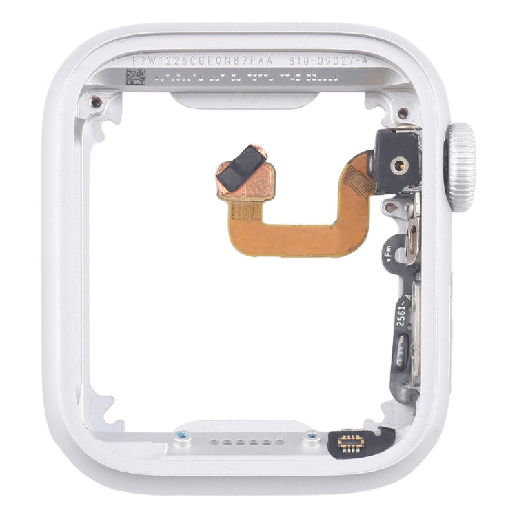 For Apple Watch Series 6 44MM LTE Aluminium Alloy Middle Frame Bezel Plate with Crown Spin Axis Flex Cable(Silver) - Middle Frame by buy2fix | Online Shopping UK | buy2fix