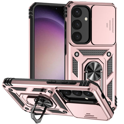 For Samsung Galaxy S25+ 5G Sliding Camshield Holder Phone Case(Rose Gold) - Galaxy S25+ 5G Cases by buy2fix | Online Shopping UK | buy2fix