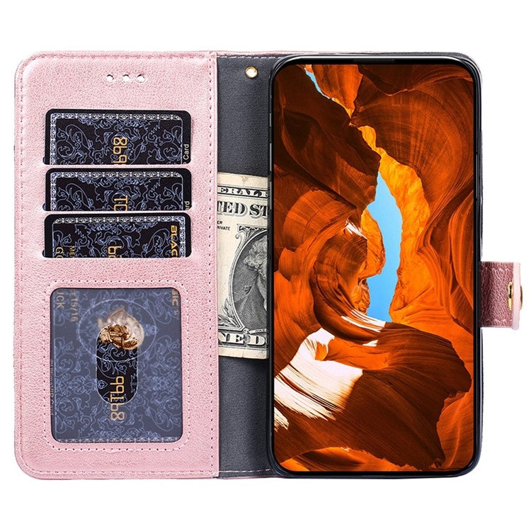 For Samsung Galaxy S25 5G Zipper Bag Leather Phone Case(Rose Gold) - Galaxy S25 5G Cases by buy2fix | Online Shopping UK | buy2fix