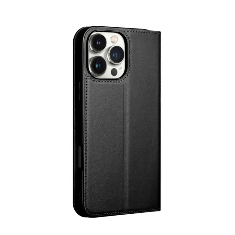 For iPhone 16 Pro QIALINO Classic Gen2 Genuine Leather Phone Case(Black) - iPhone 16 Pro Cases by QIALINO | Online Shopping UK | buy2fix