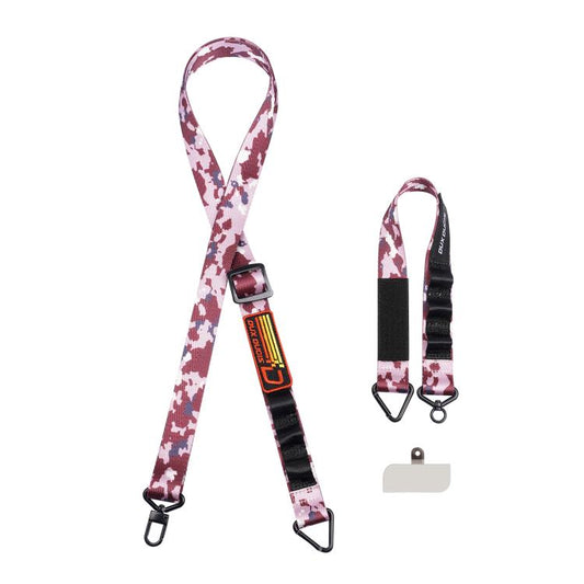 DUX DUCIS Outdoor Series Nylon Adjustable Crossbody Phone Lanyard(Camouflage Pink) - Lanyards & Wrist Straps by DUX DUCIS | Online Shopping UK | buy2fix