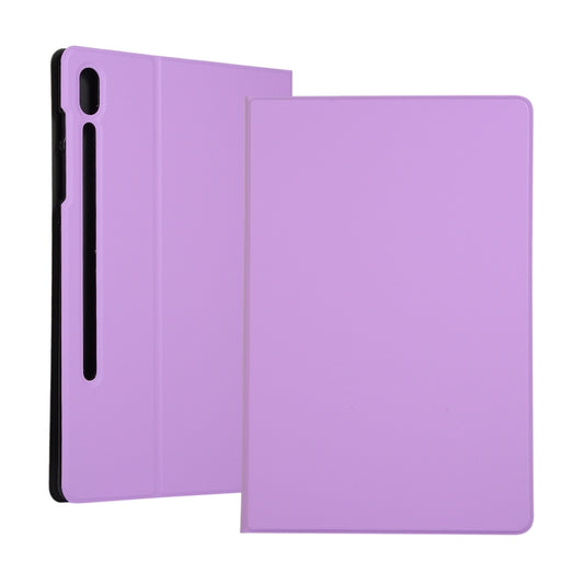 For Samsung Galaxy Tab S8+ / Tab S8 Plus /  Tab S7 FE / Tab S7+ / T970 Horizontal Flip Elasticity PU + TPU Leather Case with Holder(Purple) - Galaxy Tab S8+ Cases by buy2fix | Online Shopping UK | buy2fix