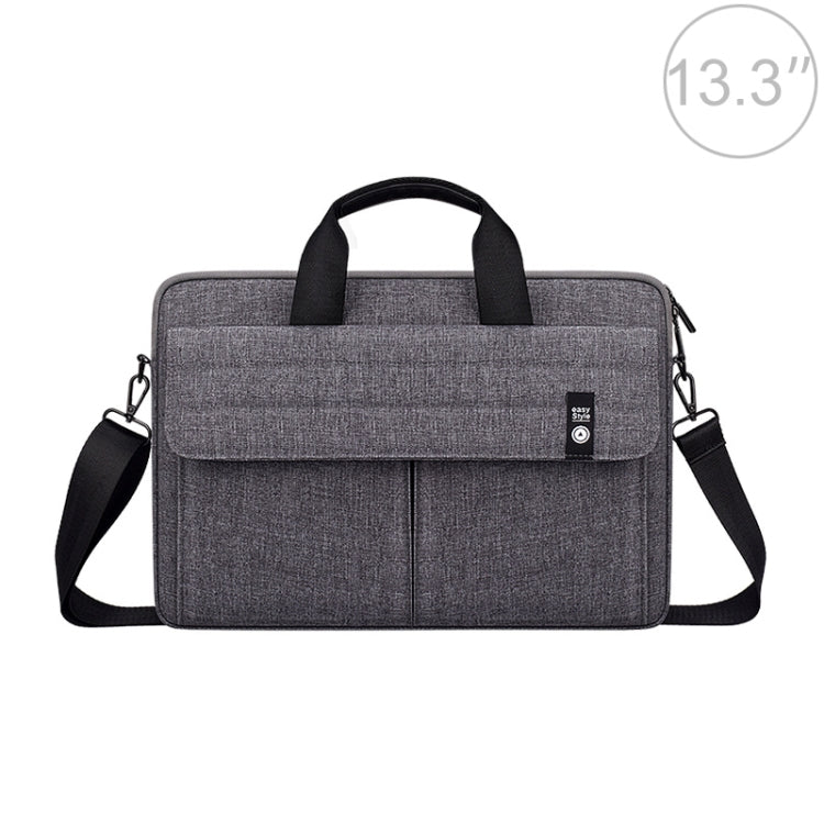 ST08 Handheld Briefcase Carrying Storage Bag with Shoulder Strap for 13.3 inch Laptop(Grey) - 13.3 inch by buy2fix | Online Shopping UK | buy2fix