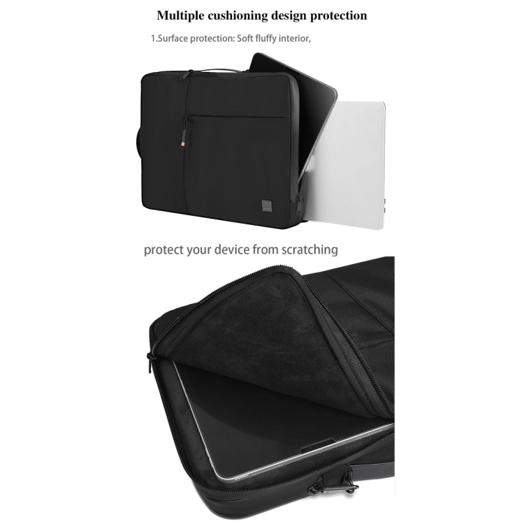 WIWU Alpha Nylon Double Layer Travel Carrying Storage Bag Sleeve Case for 13.3 inch Laptop(Black) - 13.3 inch by WIWU | Online Shopping UK | buy2fix