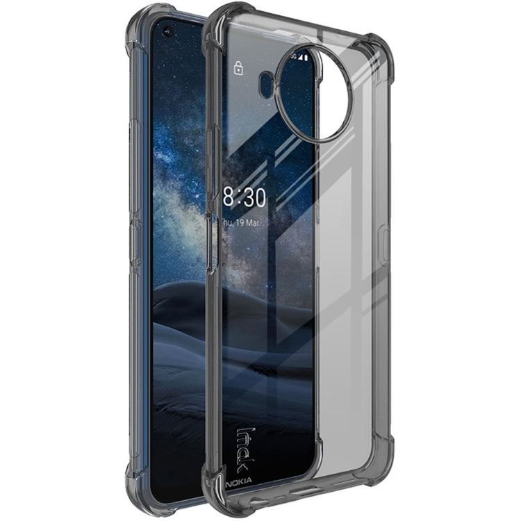 For Nokia 8.3 5G IMAK All-inclusive Shockproof Airbag TPU Case with Screen Protector(Transparent Black) - Nokia Cases by imak | Online Shopping UK | buy2fix