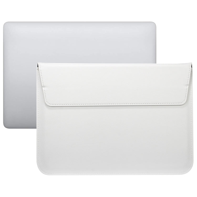 PU Leather Ultra-thin Envelope Bag Laptop Bag for MacBook Air / Pro 13 inch, with Stand Function(White) - Protective Bags by buy2fix | Online Shopping UK | buy2fix