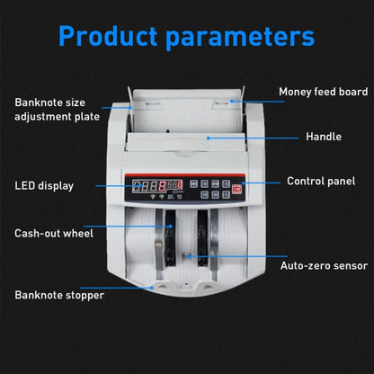 2108UV/IR 220V Multi-Currency Money Counter, Specification: US Plug - Currency Counter by buy2fix | Online Shopping UK | buy2fix