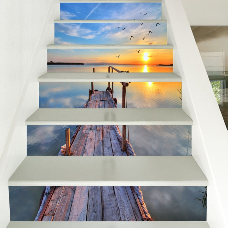 13pcs / Set DIY Creative Silent Sea Stairs Sticker Home Decoration, Size: 18*100cm - Sticker by buy2fix | Online Shopping UK | buy2fix