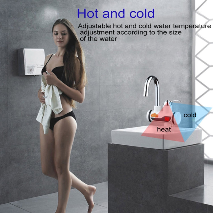 3s Fast Heat Electrothermal Rotatable Faucet Water Tap with Digital Display, 220V, Size: L - Shower Head by buy2fix | Online Shopping UK | buy2fix