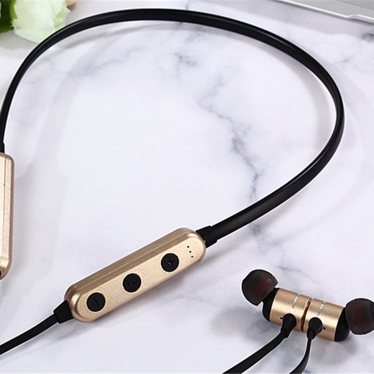 MG-G17 Bluetooth 4.2 Sport Wireless Bluetooth Earphone, Support Card(Gold) - Neck-mounted Earphone by buy2fix | Online Shopping UK | buy2fix