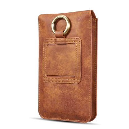 DG.MING Universal Cowskin Leather Protective Case Waist Bag with Card Slots & Hook, For iPhone, Samsung, Sony, Huawei, Meizu, Lenovo, ASUS, Oneplus, Xiaomi, Cubot, Ulefone, Letv, DOOGEE, Vkworld, and other Smartphones Below 5.2 inch(Brown) - More iPhone Cases by DG.MING | Online Shopping UK | buy2fix