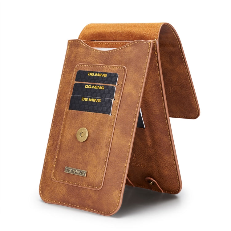 DG.MING Universal Cowskin Leather Protective Case Waist Bag with Card Slots & Hook, For iPhone, Samsung, Sony, Huawei, Meizu, Lenovo, ASUS, Oneplus, Xiaomi, Cubot, Ulefone, Letv, DOOGEE, Vkworld, and other Smartphones Below 5.2 inch(Brown) - More iPhone Cases by DG.MING | Online Shopping UK | buy2fix