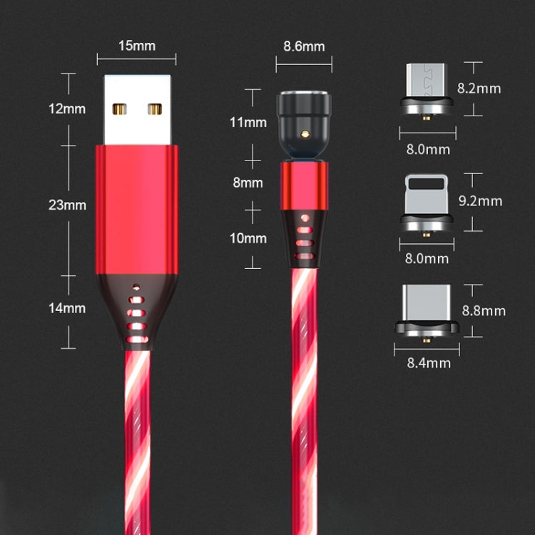 2.4A USB to 8 Pin 540 Degree Bendable Streamer Magnetic Data Cable, Cable Length: 1m(Colour) - Charging Cable & Head by buy2fix | Online Shopping UK | buy2fix