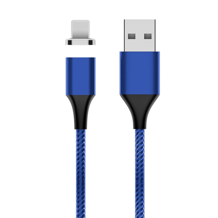 M11 3A USB to 8 Pin Nylon Braided Magnetic Data Cable, Cable Length: 2m (Blue) - Charging Cable & Head by buy2fix | Online Shopping UK | buy2fix