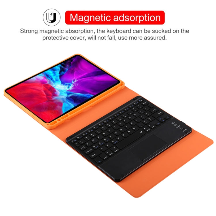 TG11BC Detachable Bluetooth Black Keyboard Microfiber Leather Tablet Case for iPad Pro 11 inch (2020), with Touchpad & Pen Slot & Holder (Orange) - For iPad Pro by buy2fix | Online Shopping UK | buy2fix